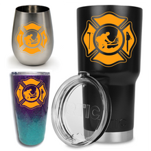 Load image into Gallery viewer, MALTESE CROSS #2 | Glitter and/or Painted Stainless Steel Tumbler