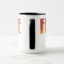 Load image into Gallery viewer, 1. 15oz two tone coffee mug - black