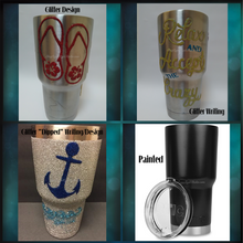 Load image into Gallery viewer, MALTESE CROSS #13 | Glitter and/or Painted Stainless Steel Tumbler
