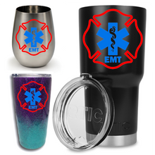 Load image into Gallery viewer, MALTESE CROSS #10 | Glitter and/or Painted Stainless Steel Tumbler
