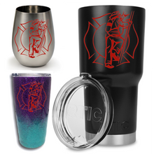 Load image into Gallery viewer, MALTESE CROSS #11 | Glitter and/or Painted Stainless Steel Tumbler
