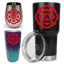 Load image into Gallery viewer, MALTESE CROSS #12 | Glitter and/or Painted Stainless Steel Tumbler
