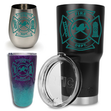 Load image into Gallery viewer, MALTESE CROSS #1 | Glitter and/or Painted Stainless Steel Tumbler
