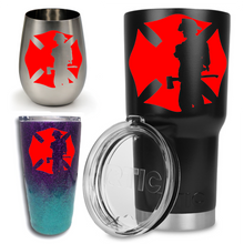 Load image into Gallery viewer, MALTESE CROSS #7 | Glitter and/or Painted Stainless Steel Tumbler
