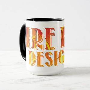 1. 15oz two tone coffee mug - black