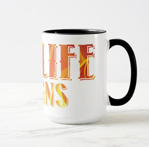 1. 15oz two tone coffee mug - black