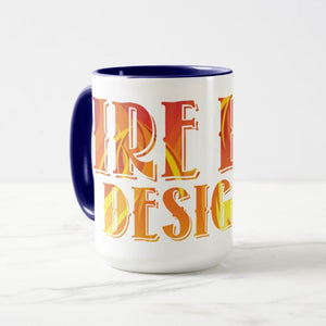 1. 15oz two tone coffee mug - navy blue