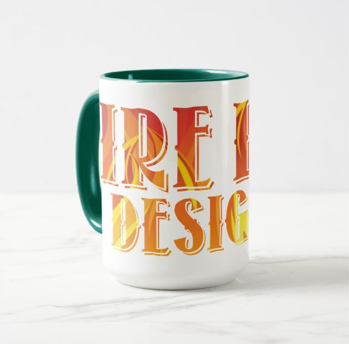 1. 15oz two tone coffee mug - dark green