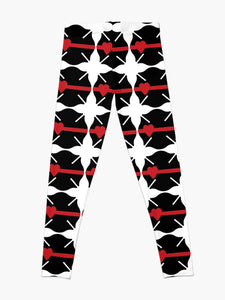 MALTESE CROSS with RED LINE HEART #43 | women's leggings