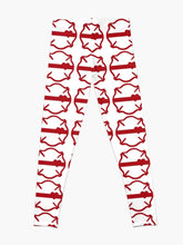 Load image into Gallery viewer, MALTESE CROSS with RED LINE HEART #36 | women&#39;s leggings
