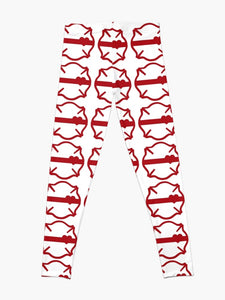 MALTESE CROSS with RED LINE HEART #36 | women's leggings