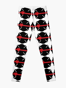 MALTESE CROSS with RED LINE HEART #43 | women's leggings