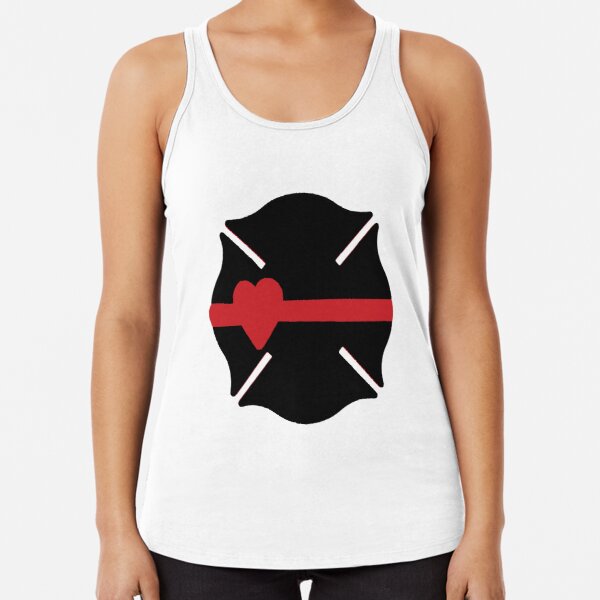MALTESE CROSS with RED LINE and HEART #16 | women's racerback tank top