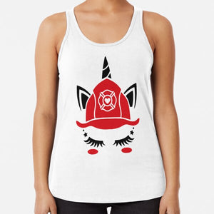 FIRE UNICORN #19 | women's racerback tank top