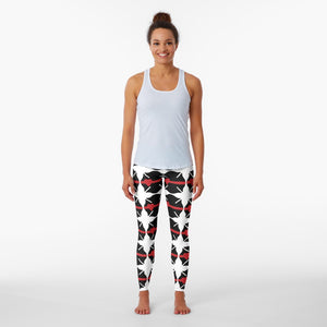 MALTESE CROSS with RED LINE HEART #43 | women's leggings